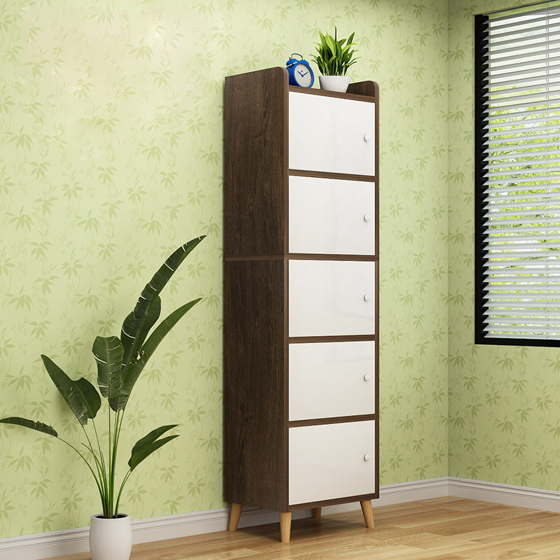 Scratch Resistant Rectangle Accent Cabinet 9.84" Wide Contemporary Wooden Cabinet