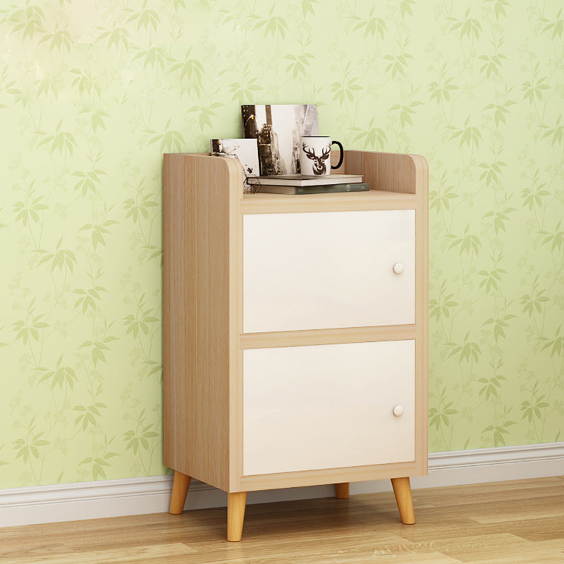 Scratch Resistant Rectangle Accent Cabinet 9.84" Wide Contemporary Wooden Cabinet