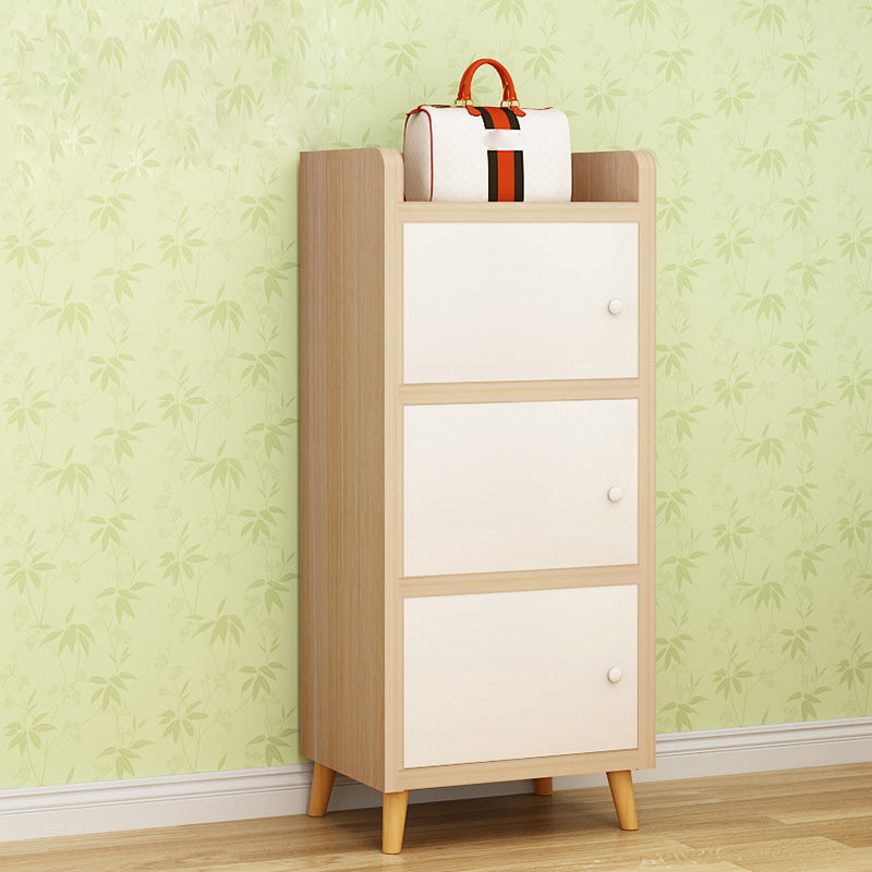 Scratch Resistant Rectangle Accent Cabinet 9.84" Wide Contemporary Wooden Cabinet