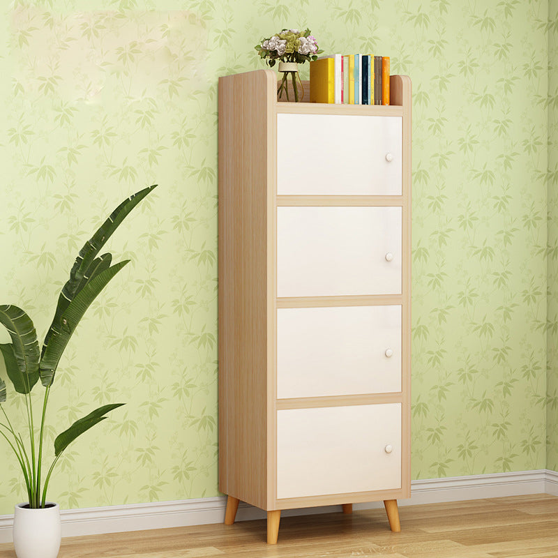 Scratch Resistant Rectangle Accent Cabinet 9.84" Wide Contemporary Wooden Cabinet