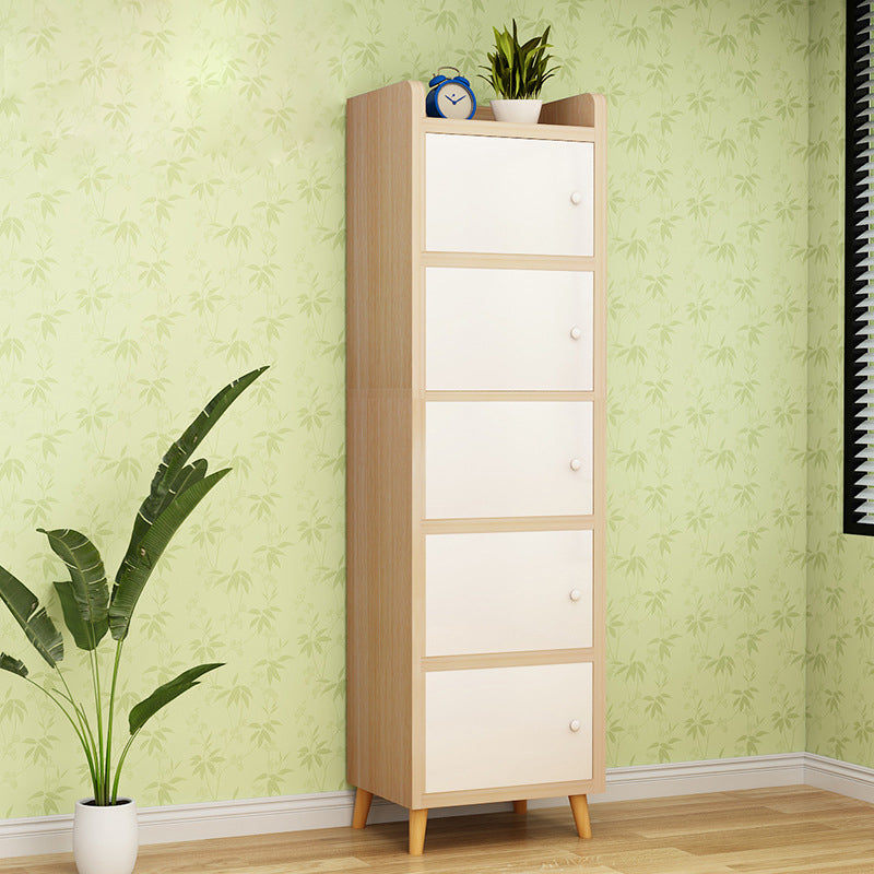 Scratch Resistant Rectangle Accent Cabinet 9.84" Wide Contemporary Wooden Cabinet