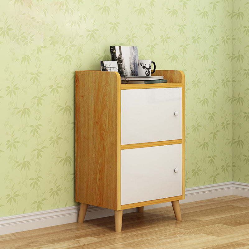 Scratch Resistant Rectangle Accent Cabinet 9.84" Wide Contemporary Wooden Cabinet