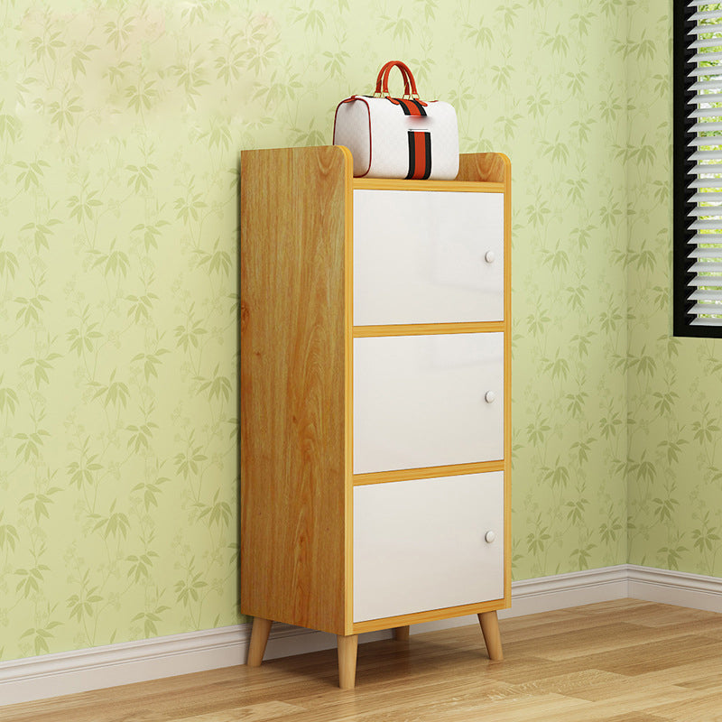Scratch Resistant Rectangle Accent Cabinet 9.84" Wide Contemporary Wooden Cabinet