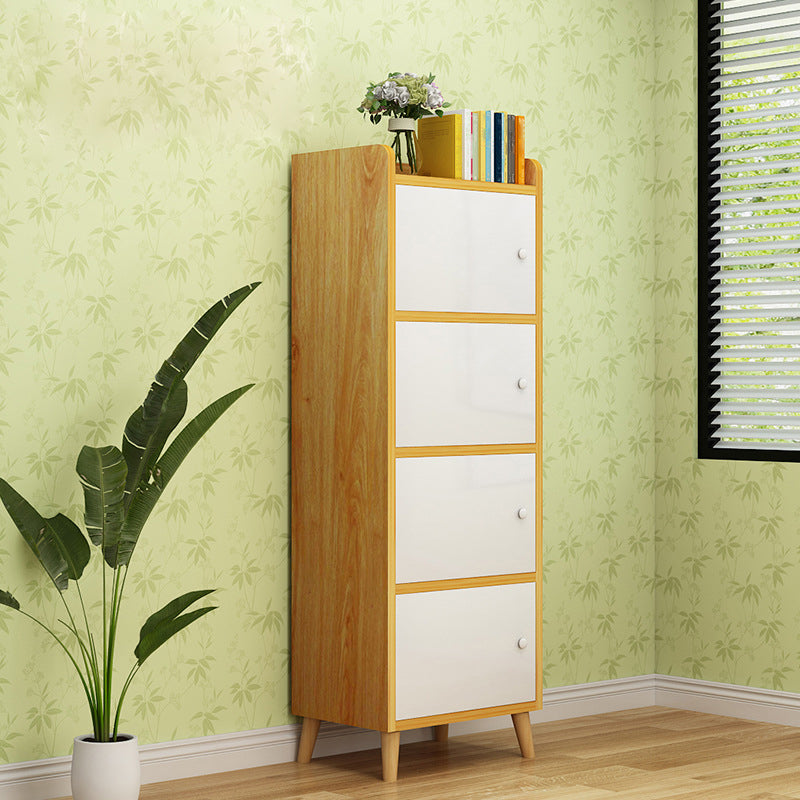 Scratch Resistant Rectangle Accent Cabinet 9.84" Wide Contemporary Wooden Cabinet