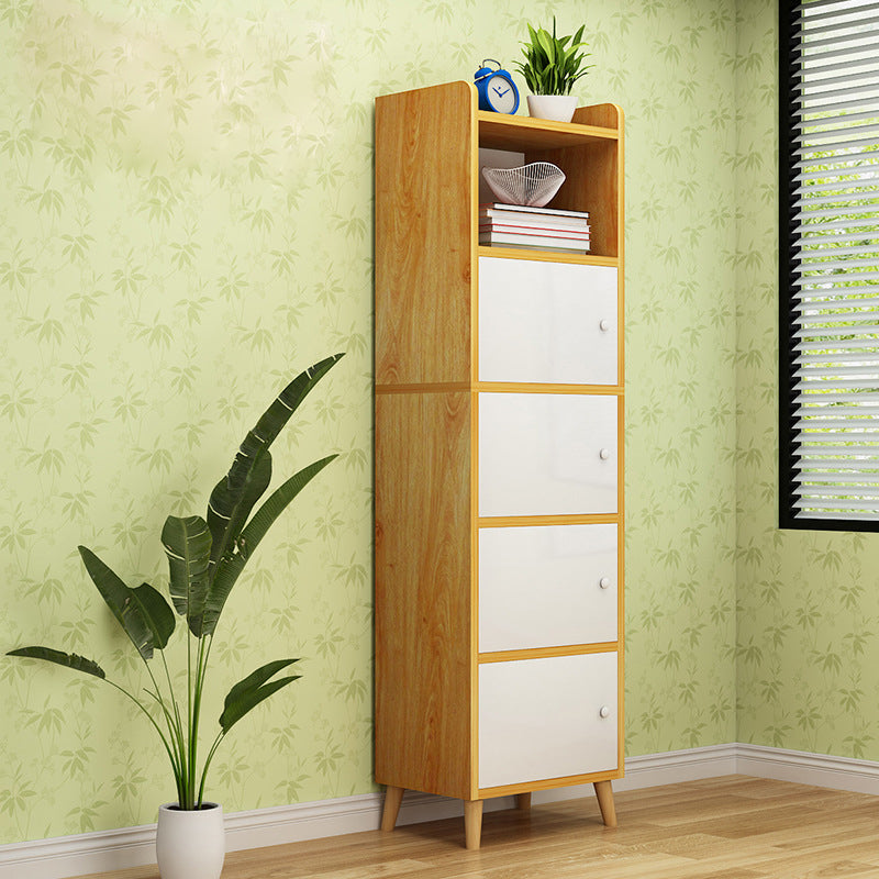 Scratch Resistant Rectangle Accent Cabinet 9.84" Wide Contemporary Wooden Cabinet