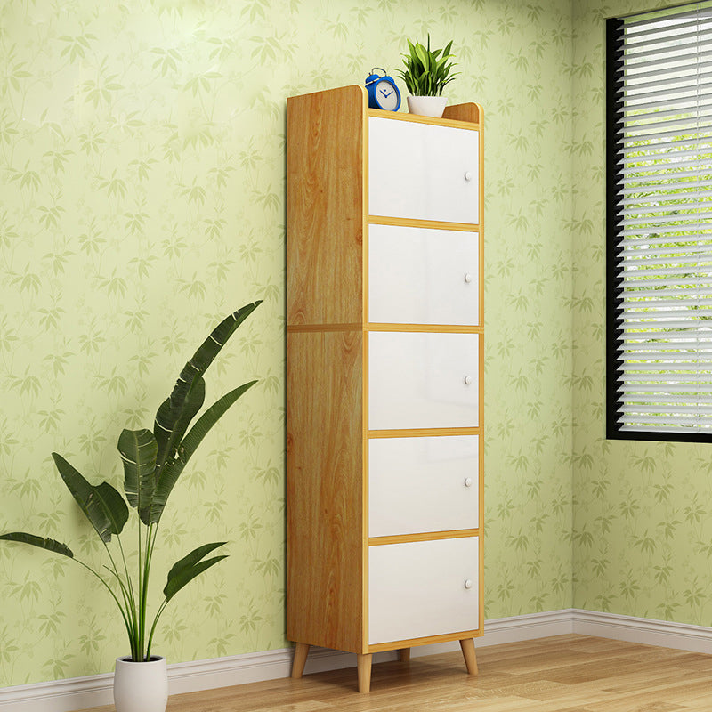 Scratch Resistant Rectangle Accent Cabinet 9.84" Wide Contemporary Wooden Cabinet
