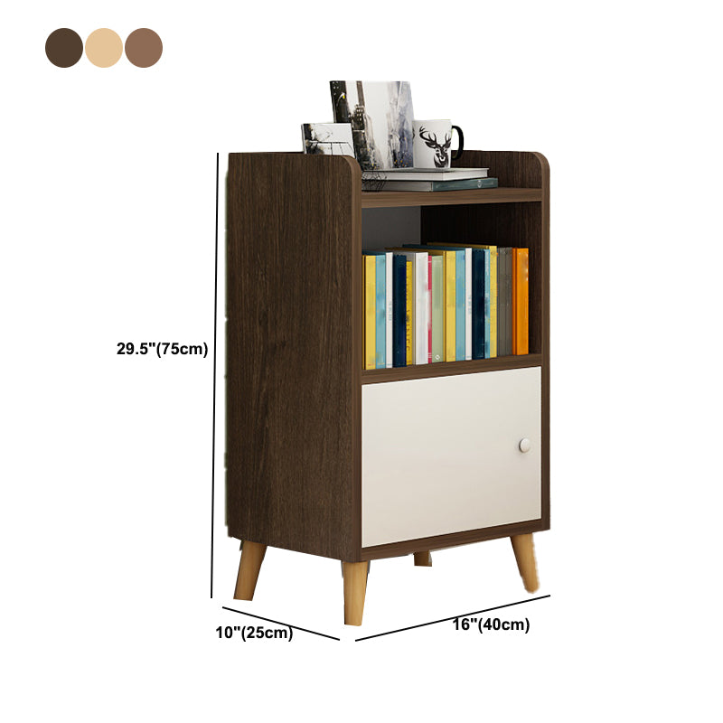 Scratch Resistant Rectangle Accent Cabinet 9.84" Wide Contemporary Wooden Cabinet