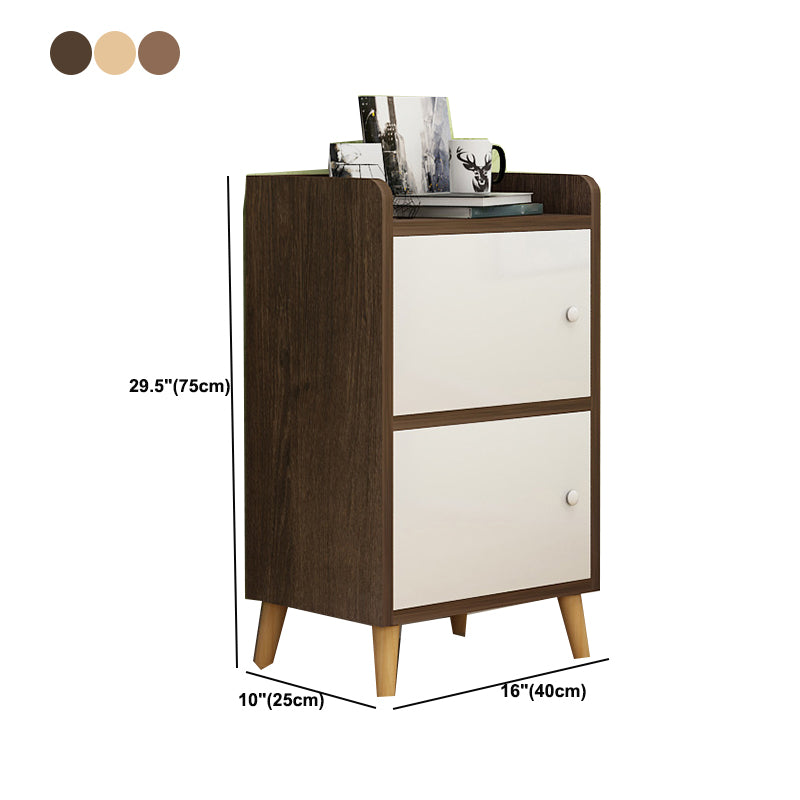 Scratch Resistant Rectangle Accent Cabinet 9.84" Wide Contemporary Wooden Cabinet