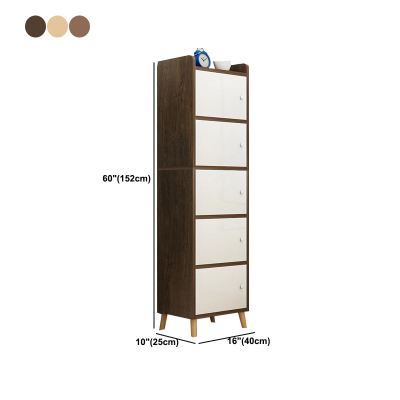 Scratch Resistant Rectangle Accent Cabinet 9.84" Wide Contemporary Wooden Cabinet
