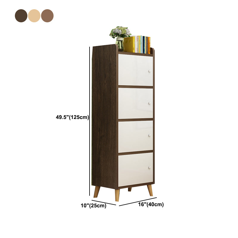 Scratch Resistant Rectangle Accent Cabinet 9.84" Wide Contemporary Wooden Cabinet
