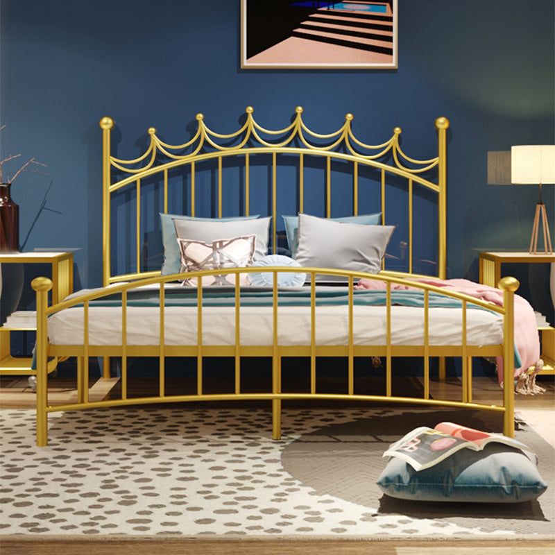 47.24-In High Wire-Grid Open-Frame Bed Luxurious Iron Bed Frame with Headboard