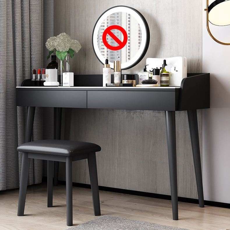 Contemporary Engineered Wood Vanity 37.8" H Vanity Set with Stool