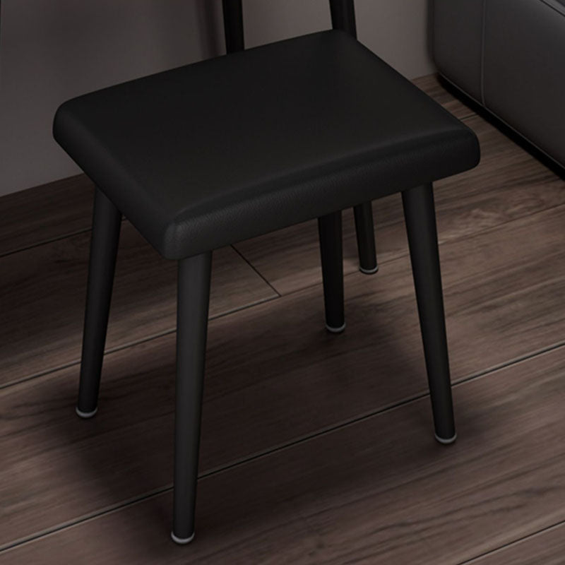 Contemporary Stone Top Vanity Set with Storage in Black/Grey
