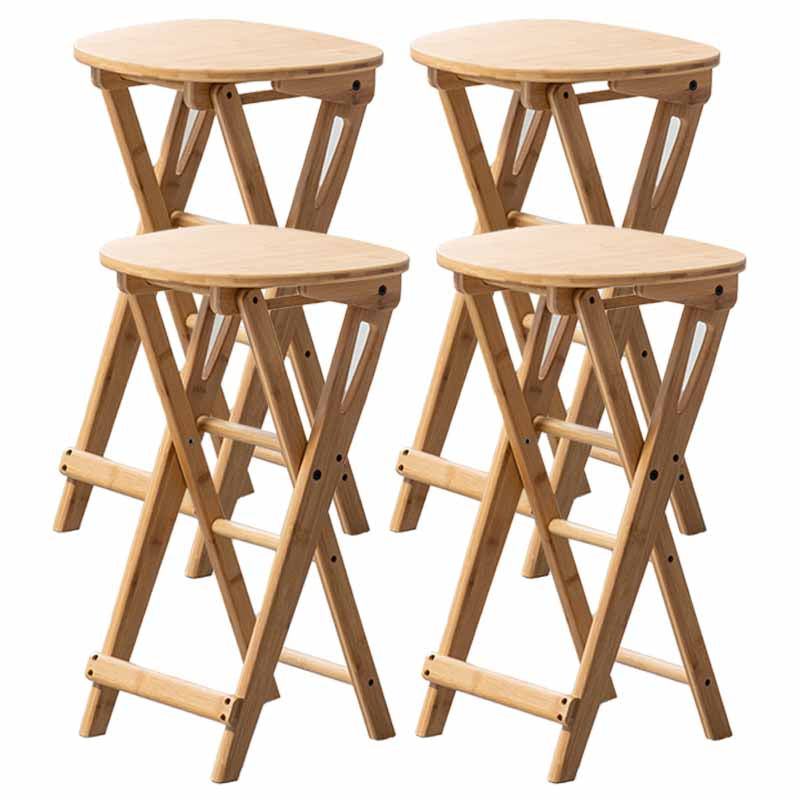 Contemporary Simple Counter Stools 24.5-inch Indoor Wood Fold Bar Stool