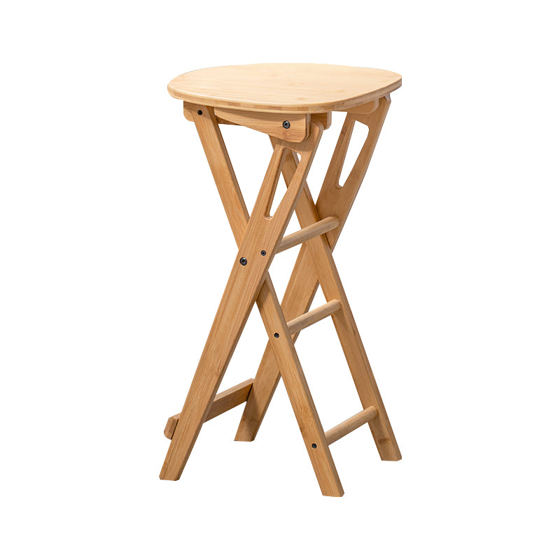 Nordic Style Armless Wood Barstools Folding Counter Stools for Living Room