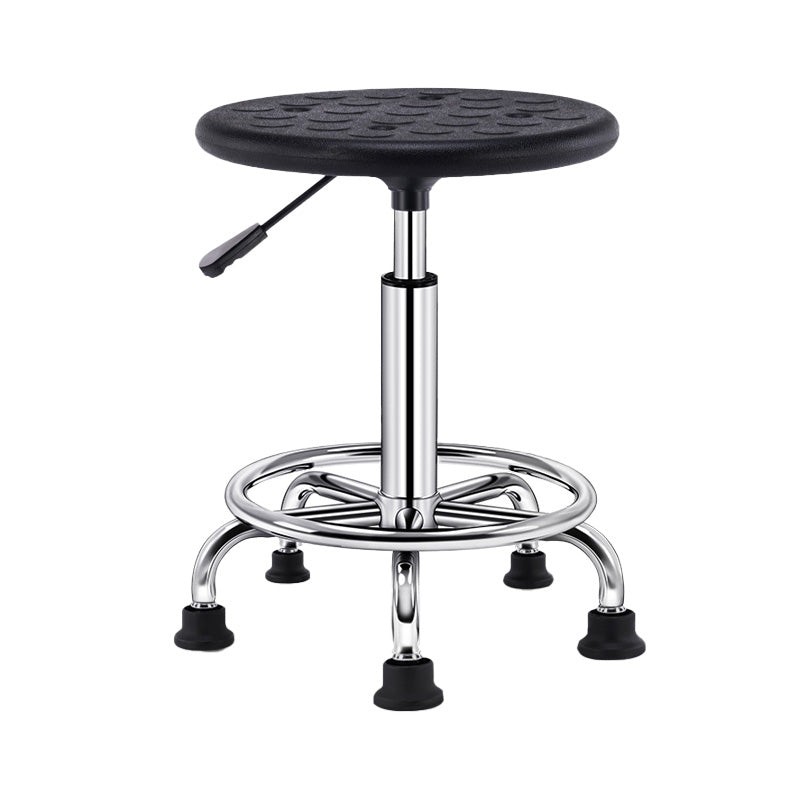 Modern Adjustable Rotatable Counter Stool Steel Laboratory Bar Stool with Leather Cushion