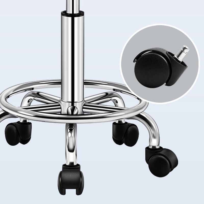 Modern Adjustable Rotatable Counter Stool Steel Laboratory Bar Stool with Leather Cushion