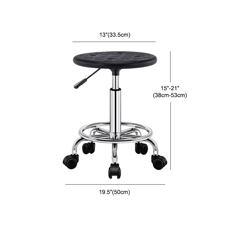 Modern Adjustable Rotatable Counter Stool Steel Laboratory Bar Stool with Leather Cushion