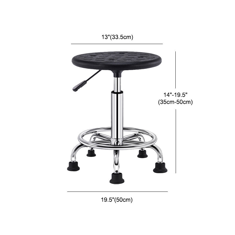 Modern Adjustable Rotatable Counter Stool Steel Laboratory Bar Stool with Leather Cushion
