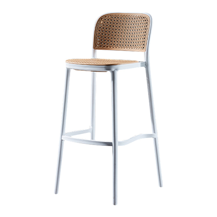 Contemporary Modern Plastic Indoor Armless Stool Low Back Bar Stool
