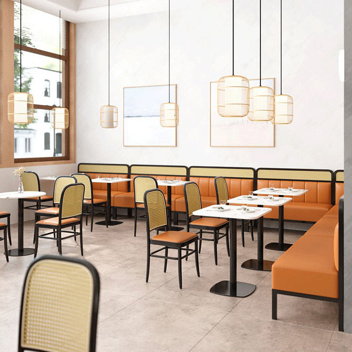 Contemporary Bar and Counter Stool Brown Stool with 4 Legs in Black