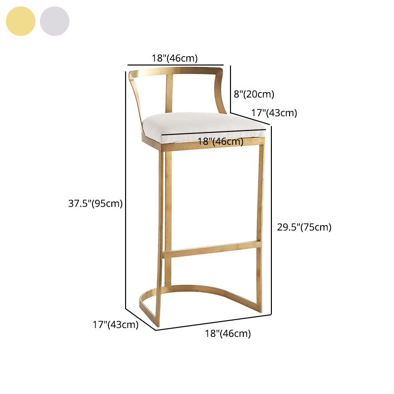 Scandinavian Bar and Counter Stool Upholstered Stool with Pedestal Base