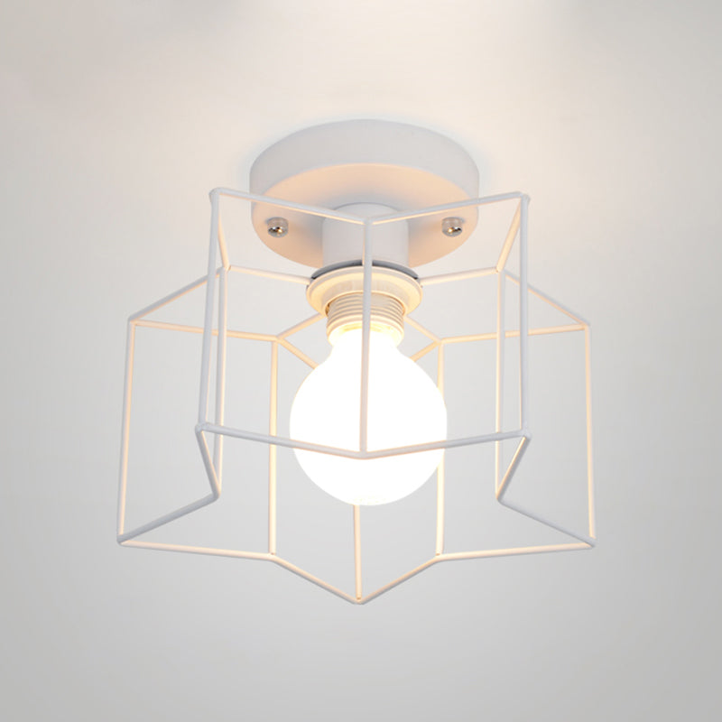 Star Metal Close to Ceiling Light Simple Ceiling Mounted Fixture