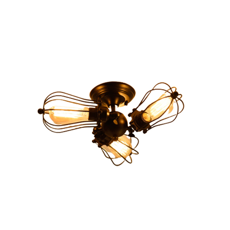 Metal Ceiling Mounted Fixture Industrial Style Ceiling Flush Mount