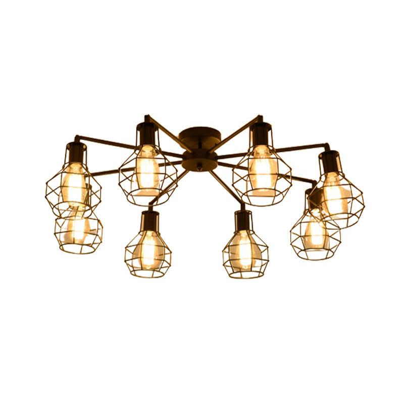 Metal Ceiling Mounted Fixture Industrial Style Ceiling Flush Mount