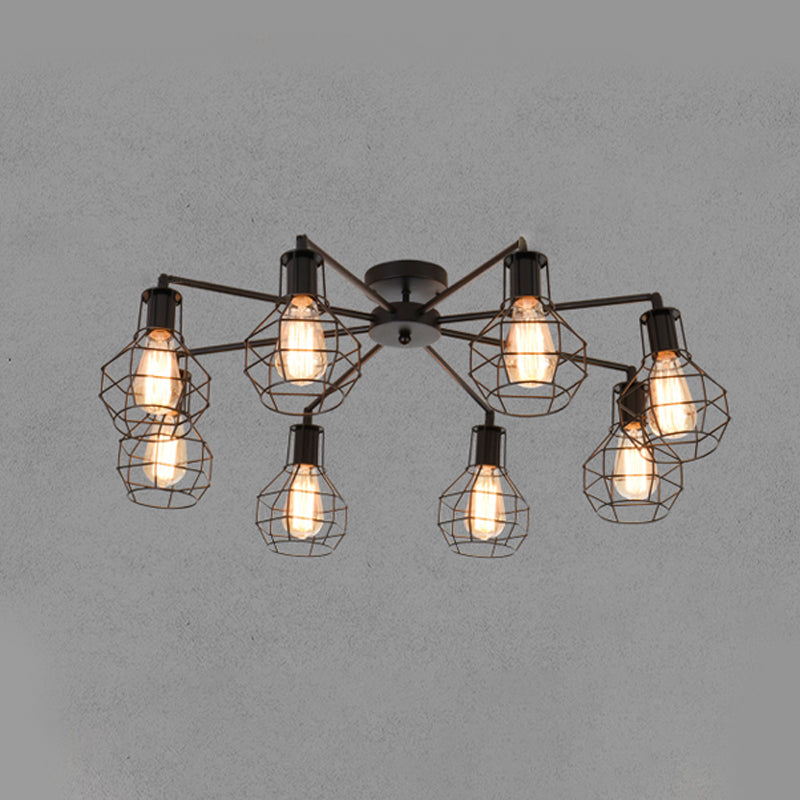 Metal Ceiling Mounted Fixture Industrial Style Ceiling Flush Mount