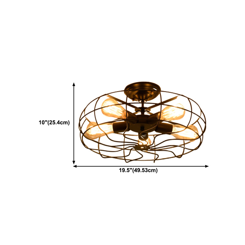 Metal Ceiling Mounted Fixture Industrial Style Ceiling Flush Mount