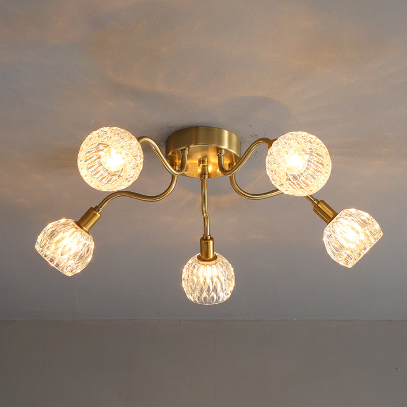 Glass Ceiling Mount Light Fixture Nordic Style Ceiling Light Fixture