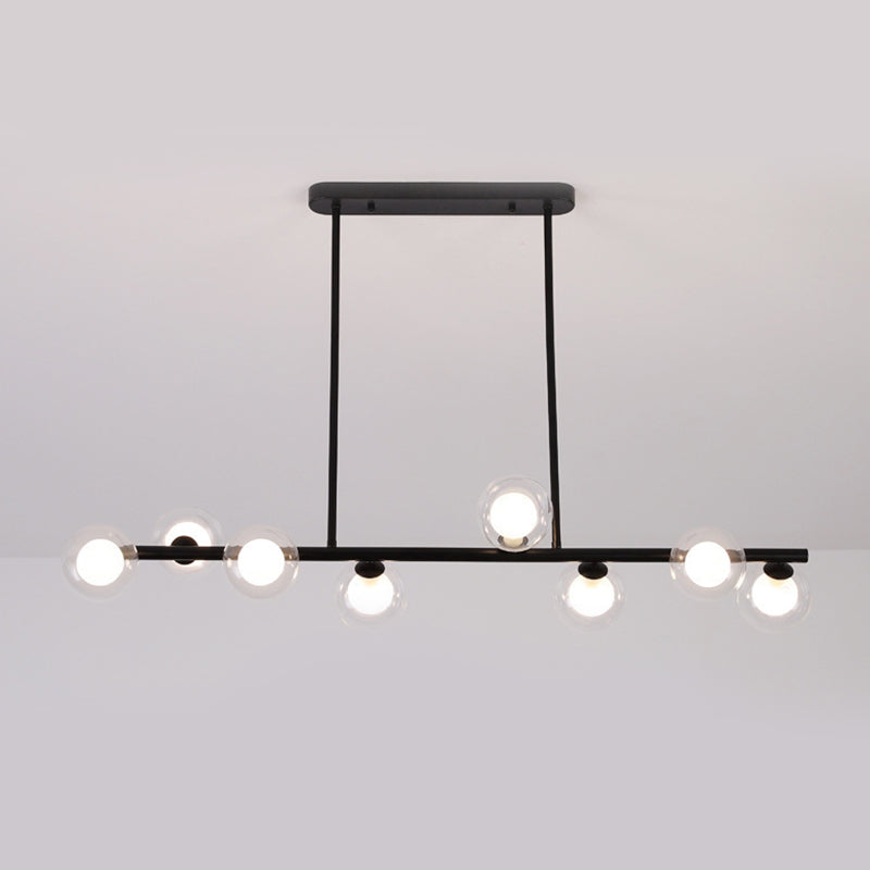 Contemporary 6/8/10-Light Black/Golden Kitchen Island Lighting LED Island Pendant Lighting