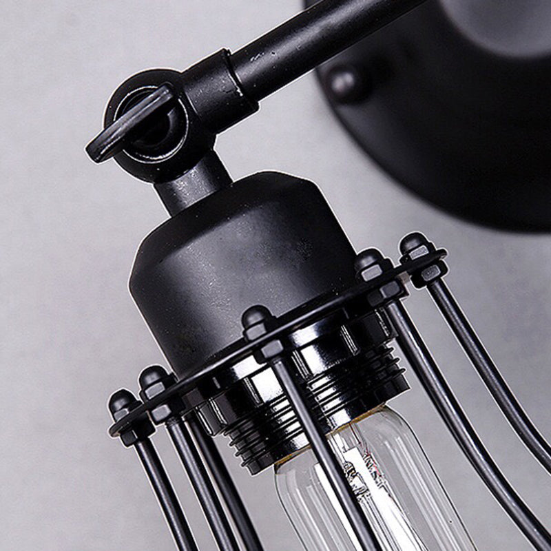 1 / 2 - Light Wall Sconce Iron Industrial Wall Light in Black / Distressed Copper