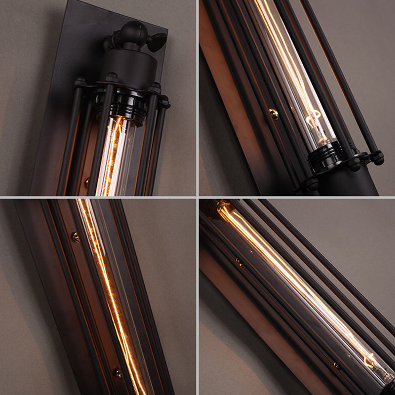 Industrial 1 / 2 / 3 / 4 - Light Wall Mounted Light - Wrought Iron Tube Wall Light