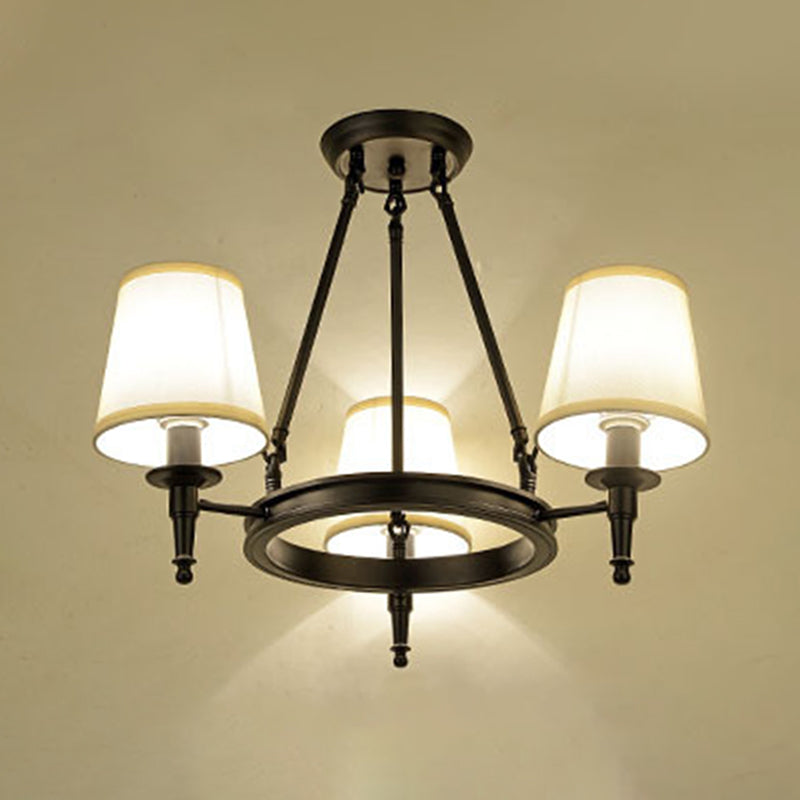 Lampadario a pendente del soggiorno affusolato in tessuto tradizionale 3/6/8 luci appiccicogene