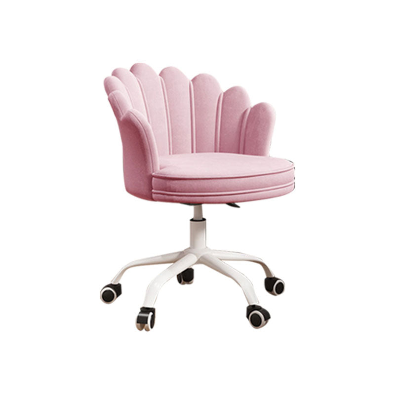Mid Back Office Chair Armless Rotatable Desk Chair with Wheels