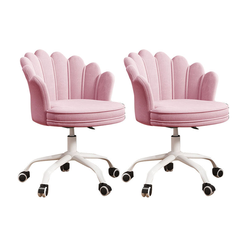 Mid Back Office Chair Armless Rotatable Desk Chair with Wheels