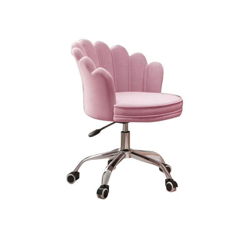 Mid Back Office Chair Armless Rotatable Desk Chair with Wheels