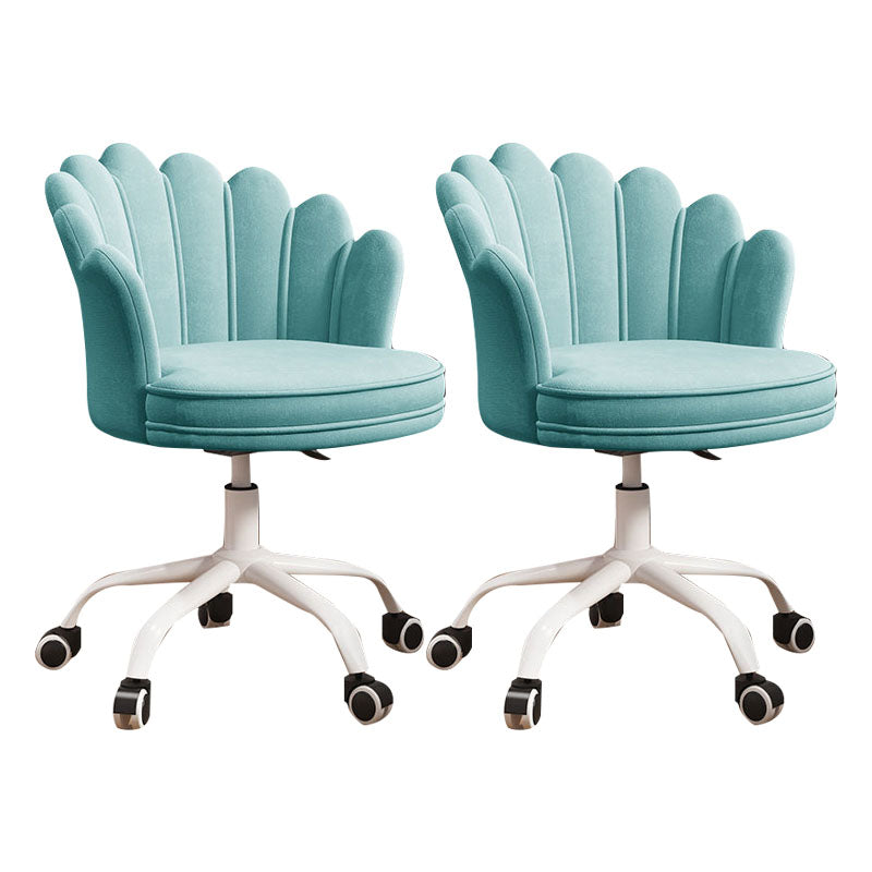 Mid Back Office Chair Armless Rotatable Desk Chair with Wheels