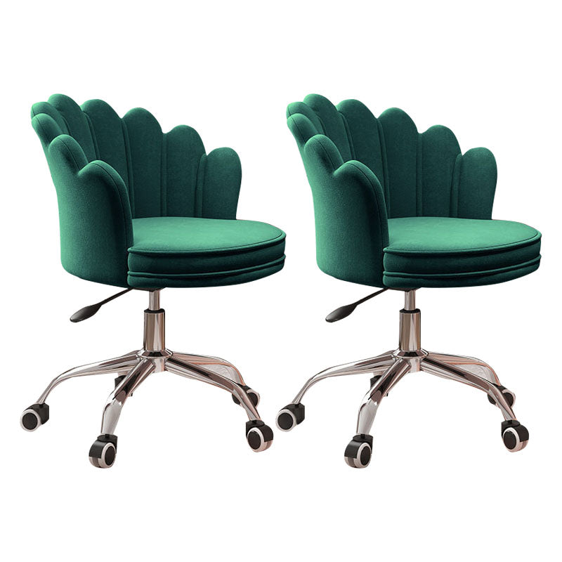 Mid Back Office Chair Armless Rotatable Desk Chair with Wheels