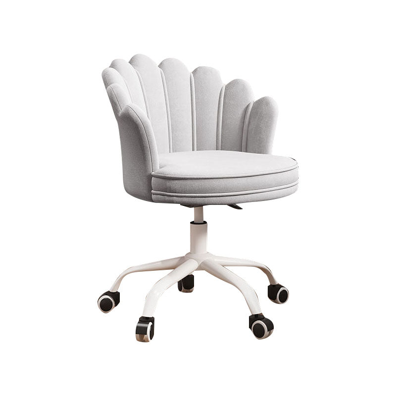 Mid Back Office Chair Armless Rotatable Desk Chair with Wheels