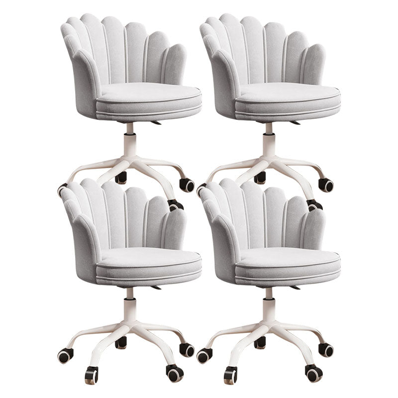 Mid Back Office Chair Armless Rotatable Desk Chair with Wheels