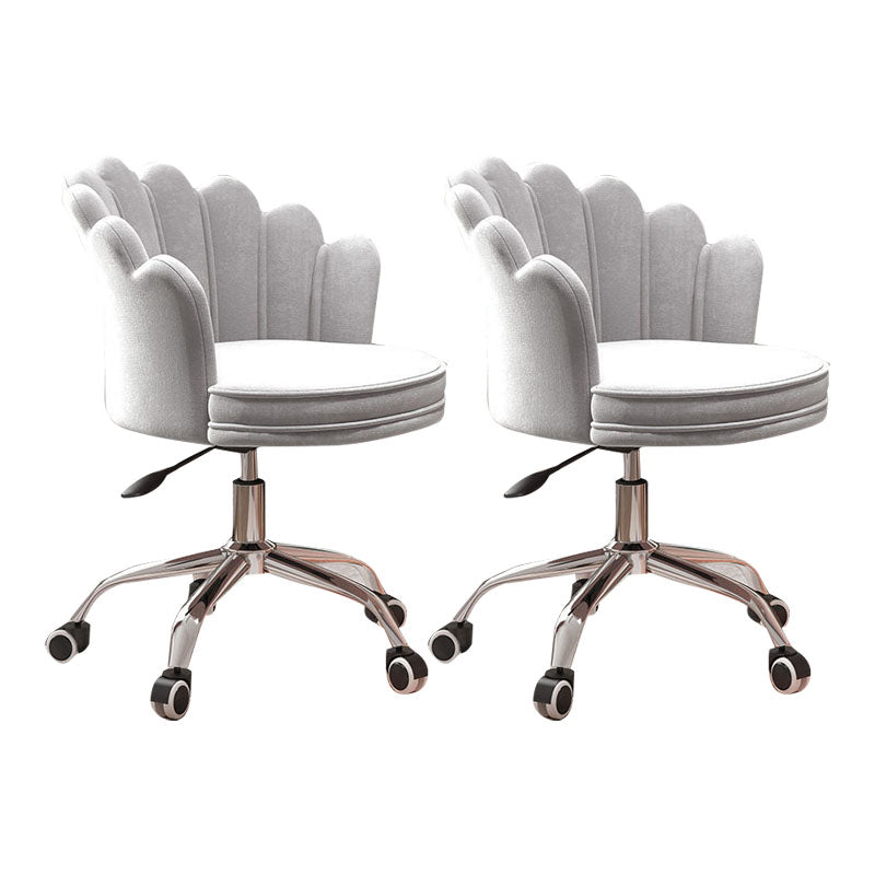Mid Back Office Chair Armless Rotatable Desk Chair with Wheels