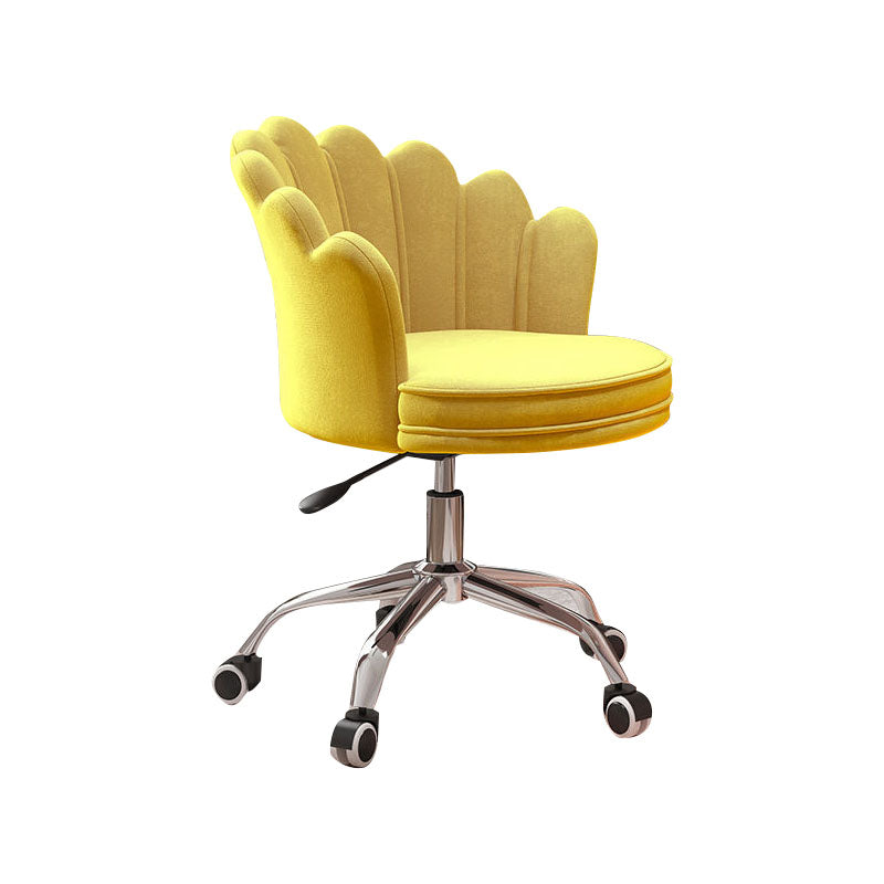 Mid Back Office Chair Armless Rotatable Desk Chair with Wheels