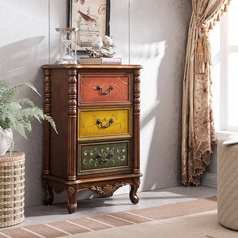 Rustic Wood Chest Vertical Chest with 3/4/5 Drawers for Bedroom