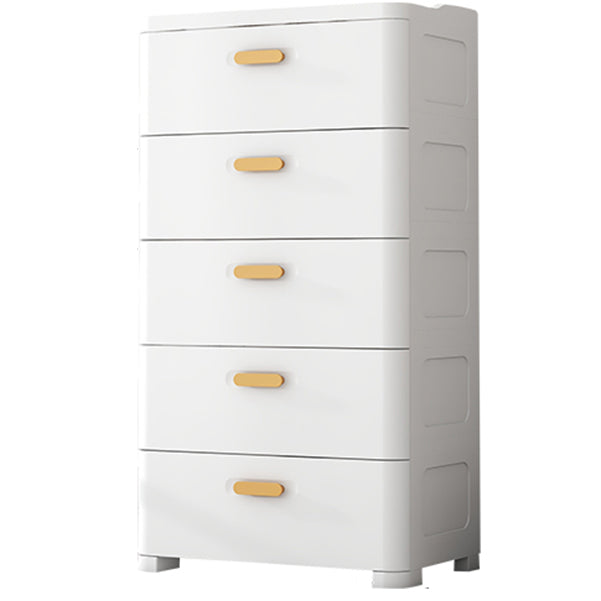 Plastic Chest Contemporary Vertical Storage Chest with Drawers for Bedroom