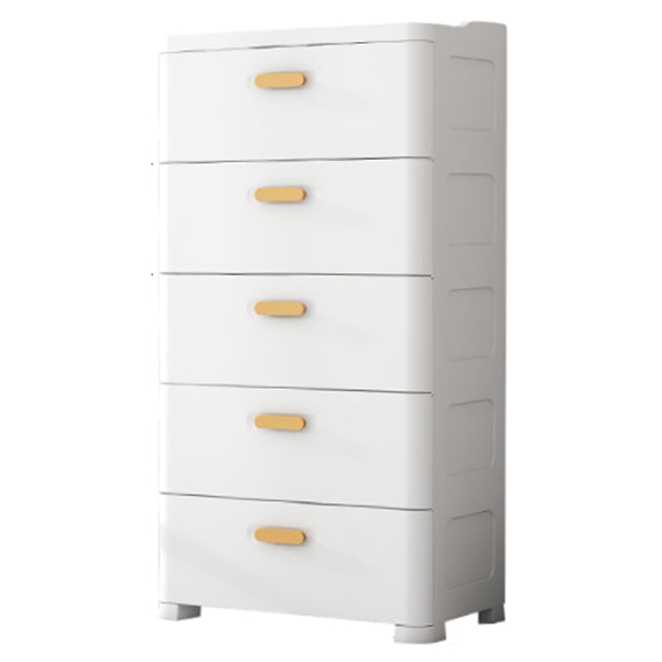 Plastic Chest Contemporary Vertical Storage Chest with Drawers for Bedroom