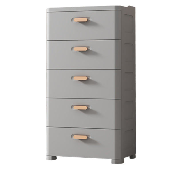 Plastic Chest Contemporary Vertical Storage Chest with Drawers for Bedroom