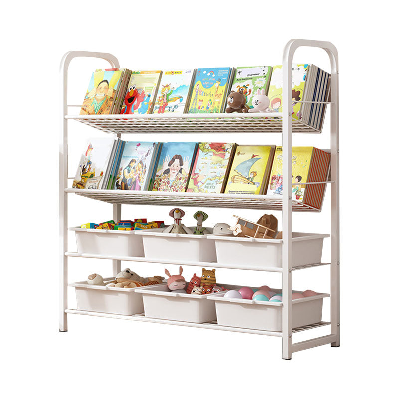 Metal Bookcase Matter Finish Contemporary Etagere Shelf Bookcase